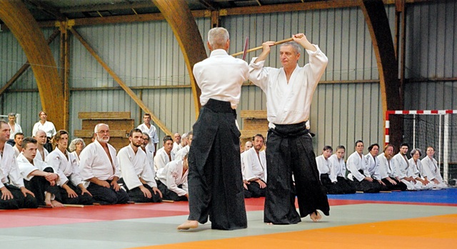 Alain Peyrache maître d'aïkido fondateur du dojo mondial Epa-Ista fut eleve de Tamura Nobuyoshi